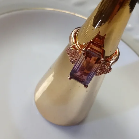 Ring size 8 gold plated brand new Tourmaline gemstone 💎💍